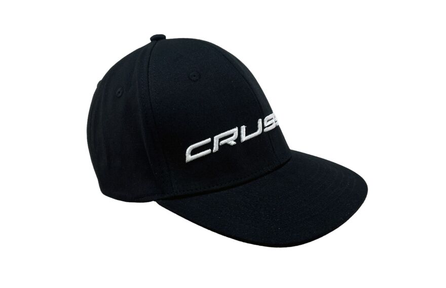 CRUSSIS Mtze, schwarz mit weiem Logo