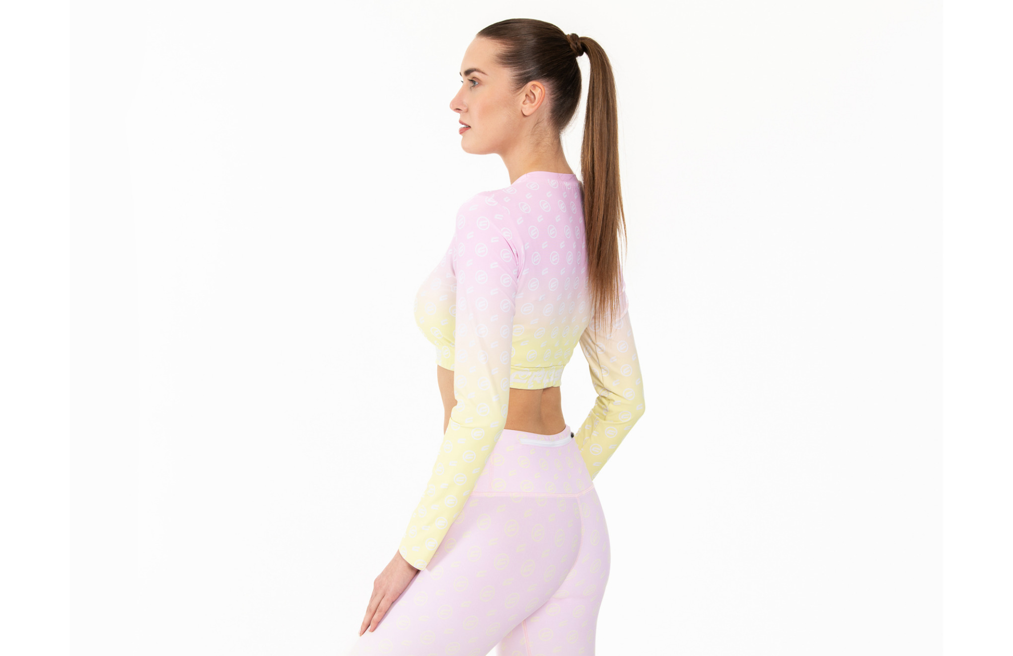 Dmsk Crop Top dlouh rukv FIT OMBRE