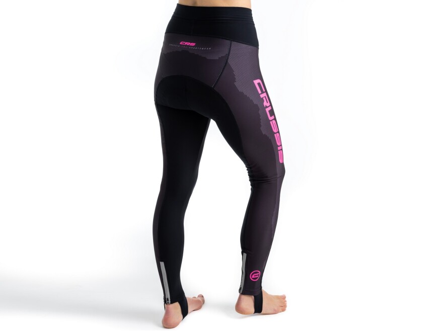 CRUSSIS Damen-Radhose, schwarz/rosa