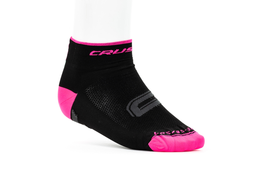 CRUSSIS Radsocken, schwarz/rosa